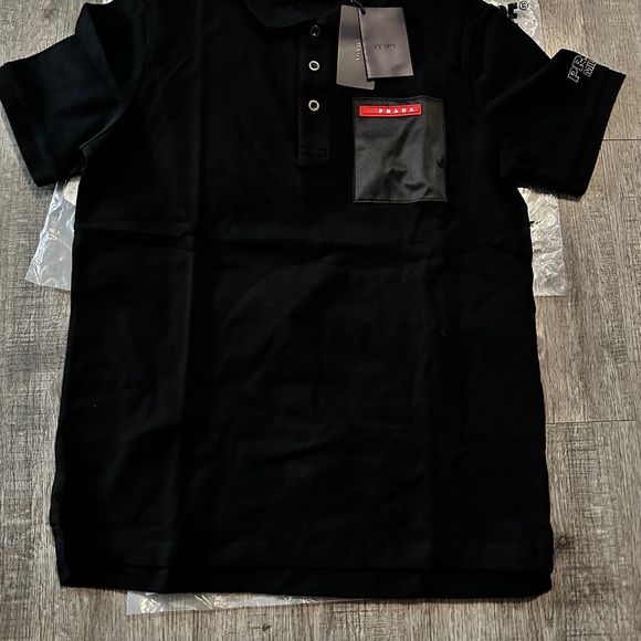 Prada Men's Polo Shirt with Black Accents - Picture 1 of 3
